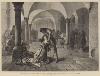 Il convento di San Francesco durante il sacco della città di Assisi da parte dei Perugini, 1442